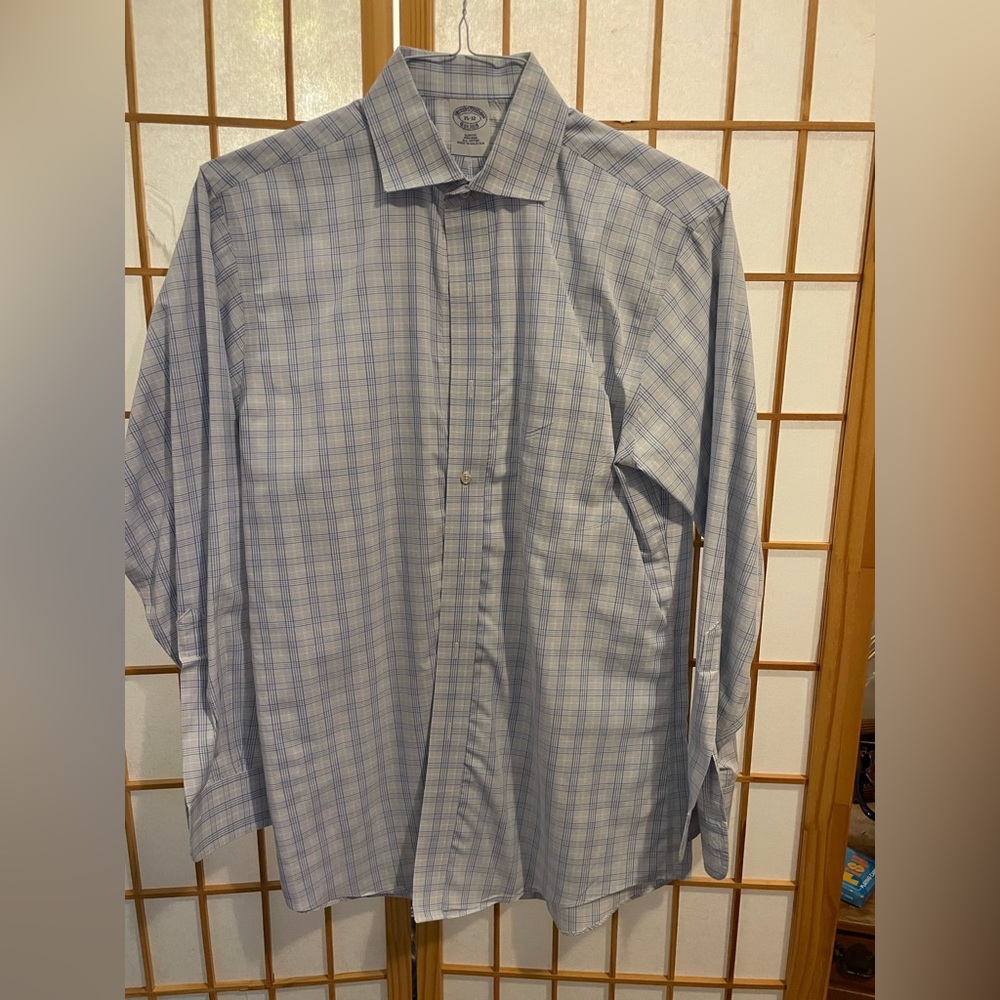 Men's BROOKS BROTHERS  Blue Checkered Shirt
